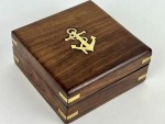 So You Can Always Find Your Way Back Home Brass Compass with Wooden Box – Vintage Nautical Gift for Husband, Boyfriend, Son, Graduation, Adventure Keepsake Compass