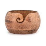 Wooden Yarn Bowl Portable Knitting Yarn Bowl Christmas Gifts for Women Knitting Crochet Knit Picker Yarn Bowl 7 x 7 x 4 Inch