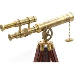 Gilbert and Sons 18x Functional Telescope, Antique Pirate Spyglass with a Tripod Stand, Gifting Zoomable Spyglass for Kids, Travelers, Adventure Enthusiasts, Vintage Desk Top Collectible Décor