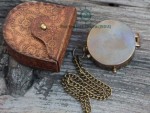 To My Granddaughter Brass Compass – Inspirational Engraved Compass with Leather Case, Vintage Nautical Gift, Graduation, Birthday, or Christmas Keepsake from Grandma