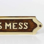 Chiefs Mess Brass Door Sign Maritime Ships Plaque | Decorative Plaque | Home Decor Accents