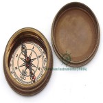 Antique Nautical Vintage Directional Magnetic Compass with Famous Scripture Quote Engraved Baptism Gifts with Leather Case for Loved Ones, Son, Father, Love, Partner, Spouse, Fiancé.