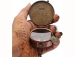 To My Daughter Compass from Dad – Engraved Brass Compass with Leather Case – Vintage Nautical Gift for Daughter – Inspirational Quote “Enjoy the Ride & Find Your Way Back Home” – Graduation Gift