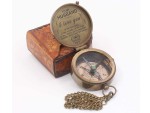 To My Husband Engraved Brass Compass with Leather Box, I Love You Quote, Anniversary Gift, Romantic Keepsake for Husband, Vintage Nautical Compass Gift for Him