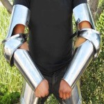 Medieval Full Length Steel Arm Guard: Knight Costume