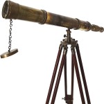 Antique Floor Standing 52&amp;quot; Brass Telescope Harbor Master Griffith Astro Nautical Spyglass