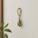 High Quality Brass and Glass Green Lantern Keychain, Vintage Nautical Maritime Bag Charm, Coastal Decor Gift for Men, Ocean Lover Accessory