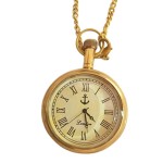 Handmade Anchor Shiny Brass Pocket Watch 