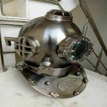 Vintage Boston Antique Divers Diving Helmet US Navy Mark V Sea Scuba Morse Full 18 Inch Size Marine Sea Scuba Diving Helmet Gift Marine Helmet