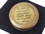 Go Confidently in the Direction of Your Dreams” Engraved Brass Compass with Leather Case – Inspirational Thoreau Quote Compass for Graduation, Retirement & Travel Gifts