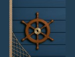 Wooden Ship Wheel Wall Decor 12" with Brass Center – Handcrafted Nautical Steering Wheel for Coastal Beach House, Office & Restaurant | Maritime Sailboat Captain’s Wheel Gift