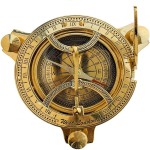 Solid Brass Sundial Compass Pocket Marine Compass for boy scouts, husband, boyfriend, father, son, brother, groomsmen