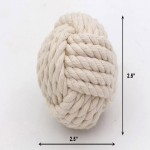  6pcs 2.5 Inches Nautical Decorative Rope Ball, Cotton Rope, Nautical Bowl Filler, Rope décor, Vase and Tray Bowl Filler, Home Tabletop Décor, Wedding and Party Display Props, Housewarming Gift