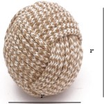 6pcs Natural Jute Rope, Rustic Nautical Decorative Spherical Jute Ball, Vase &amp; Tray Bowl Filler, Home Tabletop Décor, Wedding and Party Display Props, Housewarming Gift, 2&quot; Jute1