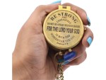 Be Strong and Courageous, Joshua 1:9 – Solid Brass Engraved Compass with Leather Case | Christian Gift for Baptism, First Communion, Confirmation, Graduation | Inspirational Religious Gift for Boys, Girls & Men