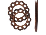 Handcrafted Wooden Curtain Tieback Holders with Stick | Vintage Floral Carved Design | Decorative Drape Holders for Living Room, Bedroom & Home Décor | Boho Window Accessories (Set of 2)