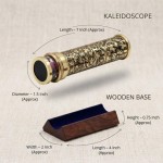 Handcrafted Etched Lacquered Brass Kaleidoscope with Oil Object Chamber – Classic Optical Collectible &amp; Unique Gift for Someone Special