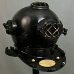 US Navy Mark V Deep Sea Marine Scuba Divers Diving Helmet Black Finish