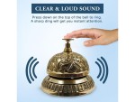 Solid Brass Victorian Style Service Desk Bell – Vintage Call Bell for Hotel, Office, Reception & Restaurant Counters | Antique Brass Finish Table Bell for Service, Concierge, or Home Décor