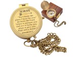 Be Brave Compass, Jeremiah 29:11, “For I Know The Plans I Have For You” Scripture Engraved Solid Brass Compass with Wooden Box – Christian Baptism, Confirmation, Graduation Gift for Boys, Girls, Men, Women