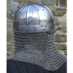 Medieval Viking Helmet Battle Armor 18G Steel and Chainmail