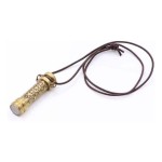 Handmade Kaleidoscope Pendant Necklace with Leather Cord – Mandala Art Optical Locket, Mini Pocket Kaleidoscope Jewelry Gift for Loved Ones