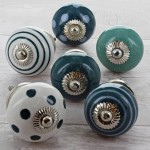 Drawer knobs Antique Dresser for cabinets and Drawers Vintage mid Century pulls Ceramic Door Instant Makeover Your Furniture Set of 25, KNOBS-2, Green