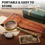Handmade Brass Magnifying Glass and Letter case