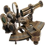 Bronze Sextant Solid Brass Ship Astrolabe Navigation Instrument  Antique Bronze Finish Brass Sextant