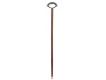 Vintage Floral Engraved Brass Handle Walking Stick – Decorative Metal “U” Shaped Cane Handle with Solid Wood Shaft – Antique Style Walking Cane for Men & Women, 37 Inches
