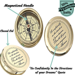 Go Confidently in The Direction of Your Dreams Thoreau Quote Compass W/Case