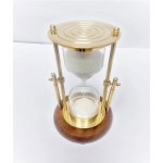 Wooden and Brass Sand Timer Hour Glass Sandglass Clock Ideal for Home Decor Exercise Tea Making Antique 