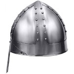 Men\'s Norman Warrior Helmet One Size Fits Most Silver | Halloween Props and Headwear