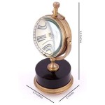 Table Clock with Magnifying Lance, Metal Clock, Living Room clock  