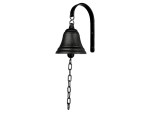 Vintage Cast Iron Dinner Bell – Wall Mounted Rustic Farmhouse Entry Door Bell, Outdoor Hanging Gate Bell, Indoor Decorative Antique Iron Bell for Home, Porch, or Garden Décor