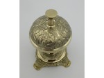 Solid Brass Victorian Style Desk Call Bell – Antique Ornate Counter Service Bell for Hotel, Reception, Office, Restaurant, or Spa | Handcrafted Vintage Engraved Design, Loud Clear Ring