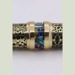 Handmade Solid Wood Display Stand for Dual Side Brass Wedding Kaleidoscope Liquid Object Chamber Unique Optical Collectible